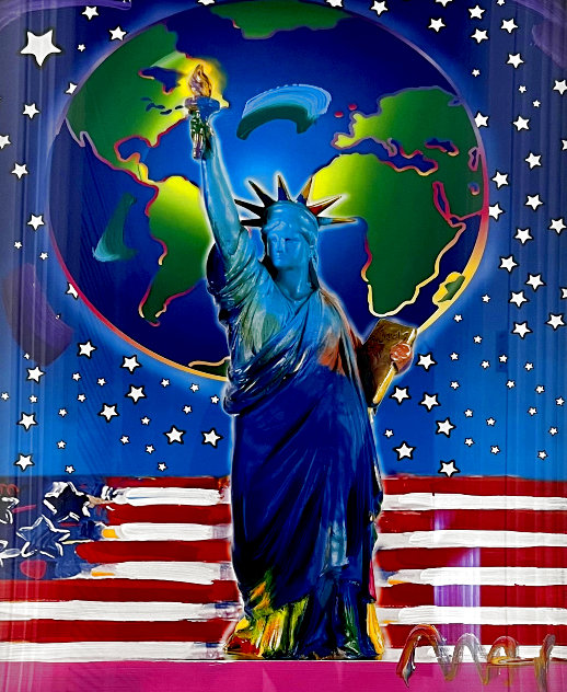 Peace on Earth Unique 2001 40x34 - Huge Works on Paper (not prints) by Peter Max