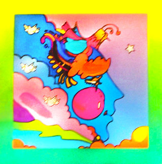 Woodstock Series: Profile on Blends    Unique 2006 25x24 Works on Paper (not prints) - Peter Max