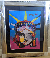 Liberty Head Unique 2005 43x36 Huge Works on Paper (not prints) by Peter Max - 1 Liberty Head Unique 2005 43x36 Huge Works on Paper (not prints) by Peter Max - 1