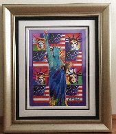God Bless America III - With Five Liberties Unique 2005 37x32 Works on Paper (not prints) by Peter Max - 1 God Bless America III - With Five Liberties Unique 2005 37x32 Works on Paper (not prints) by Peter Max - 1