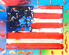 Flag with Heart VI 2013 Limited Edition Print by Peter Max - 0