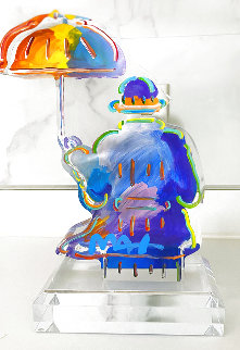 Umbrella Man Version I Unique 2018 12 in Sculpture - Peter Max Umbrella Man Version I Unique 2018 12 in Sculpture - Peter Max