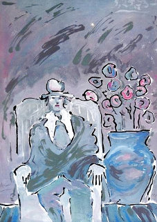 Seated Man 1981 Limited Edition Print - Peter Max Seated Man 1981 Limited Edition Print - Peter Max
