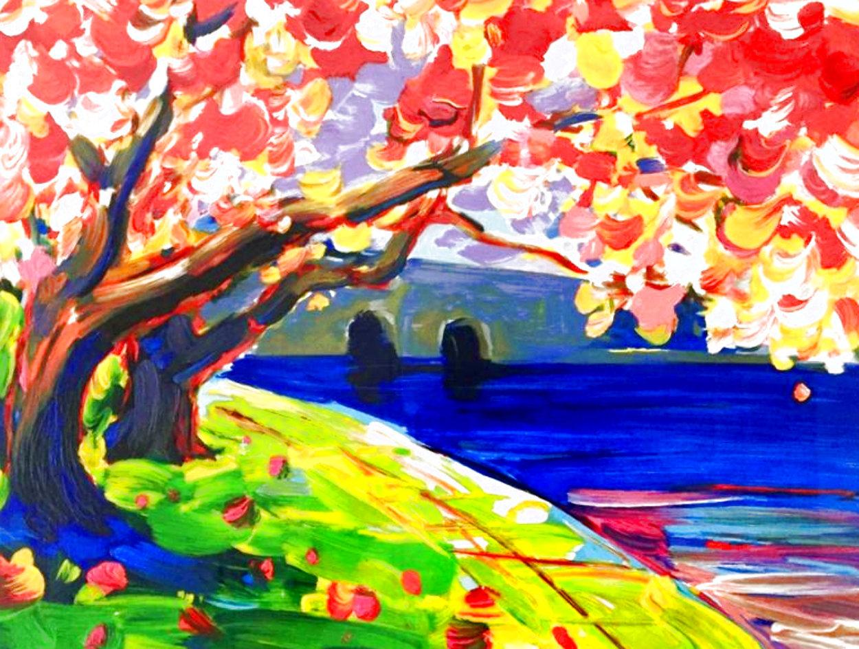 Cherry Blossom 2016 Limited Edition Print by Peter Max Cherry Blossom 2016 Limited Edition Print by Peter Max