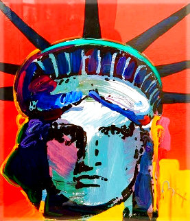 Gateway to the World Unique 44x39 Original Painting - Peter Max Gateway to the World Unique 44x39 Original Painting - Peter Max