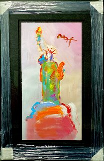 Statue of Liberty 49x31 Original Painting - Peter Max Statue of Liberty 49x31 Original Painting - Peter Max