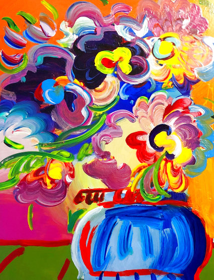 Vase of Flowers Unique 2017 33x30 Heavy Embellishment by 