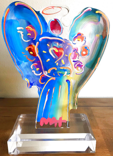 Acrylic Angel Statue Unique 2016 11 in Sculpture by Peter Max