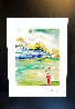 Umbrella Man At Sunrise Limited Edition Print by Peter Max - 1