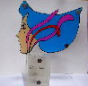 Untitled Profile Hand Painted Sculpture Rare 1970 Sculpture by Peter Max - 0