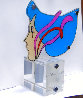 Untitled Profile Hand Painted Sculpture Rare 1970 Sculpture by Peter Max - 1