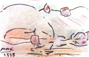 Sailing Pastel 1993 8x10 Works on Paper (not prints) - Peter Max Sailing Pastel 1993 8x10 Works on Paper (not prints) - Peter Max