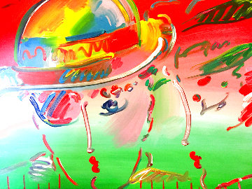 Zero and Profile III From The Hermitage Museum Exhibition 1990 29x35 Original Painting - Peter Max Zero and Profile III From The Hermitage Museum Exhibition 1990 29x35 Original Painting - Peter Max
