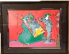 Lady on Red (With Floating Vase) 1988 Limited Edition Print by Peter Max - 1