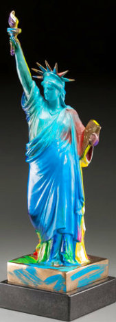 Statue of Liberty Bronze Sculpture 1990 22 in Sculpture - Peter Max