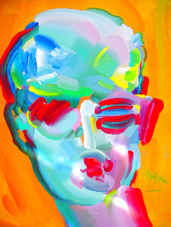 Neo Man 1989, 48x36 Super Huge Original Painting - Peter Max Neo Man 1989, 48x36 Super Huge Original Painting - Peter Max