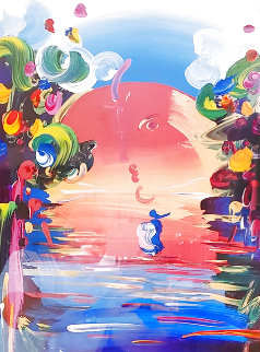 Better World III 1999 36x30 Works on Paper (not prints) - Peter Max Better World III 1999 36x30 Works on Paper (not prints) - Peter Max