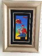 Umbrella Man 2012 12x6 Original Painting by Peter Max - 1 Umbrella Man 2012 12x6 Original Painting by Peter Max - 1