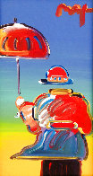 Umbrella Man 2012 12x6 Original Painting by Peter Max - 0 Umbrella Man 2012 12x6 Original Painting by Peter Max - 0