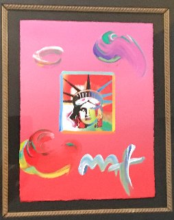 Liberty Head Unique 2009 27x25 Set of 2 Works on Paper (not prints) - Peter Max Liberty Head Unique 2009 27x25 Set of 2 Works on Paper (not prints) - Peter Max
