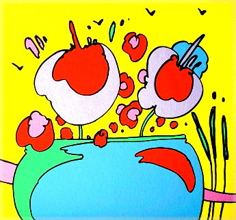 Flowers of Atlantis PP 1972 (Early) Limited Edition Print - Peter Max Flowers of Atlantis PP 1972 (Early) Limited Edition Print - Peter Max