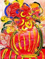 Vase of Flowers V (Mini) Limited Edition Print by Peter Max - 0 Vase of Flowers V (Mini) Limited Edition Print by Peter Max - 0