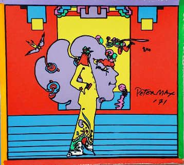 Atlantis Suite of 4 Mixed Media Prints Unique, 1971 Embellished Limited Edition Print - Peter Max Atlantis Suite of 4 Mixed Media Prints Unique, 1971 Embellished Limited Edition Print - Peter Max