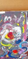 Flower Abstract 1989 30x20 Original Painting by Peter Max - 2 Flower Abstract 1989 30x20 Original Painting by Peter Max - 2