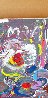 Flower Abstract  1989 30x20 Original Painting by Peter Max - 2
