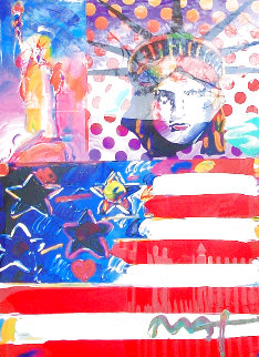 God Bless America II Unique 2001 39x33 Works on Paper (not prints) - Peter Max God Bless America II Unique 2001 39x33 Works on Paper (not prints) - Peter Max