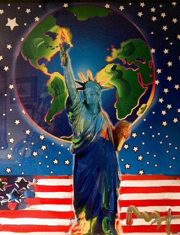 Peace of Earth Unique 2001 39x33 Huge Works on Paper (not prints) - Peter Max