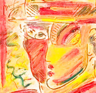 Profile 1988 12x18 Original Painting by Peter Max - 0