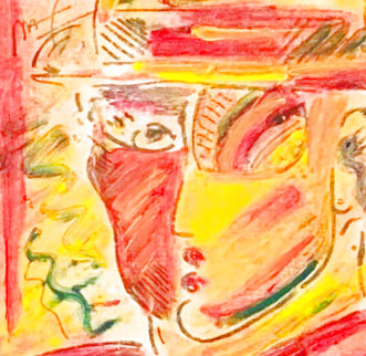 Profile 1988 12x18 Original Painting - Peter Max Profile 1988 12x18 Original Painting - Peter Max