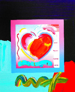 Heart On Blends Unique 2008 14x11 Works on Paper (not prints) - Peter Max Heart On Blends Unique 2008 14x11 Works on Paper (not prints) - Peter Max