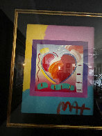 Heart on Blends Unique 2006 23x21 Works on Paper (not prints) by Peter Max - 3 Heart on Blends Unique 2006 23x21 Works on Paper (not prints) by Peter Max - 3