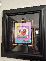 Heart on Blends Unique 2006 23x21 Works on Paper (not prints) by Peter Max - 4 Heart on Blends Unique 2006 23x21 Works on Paper (not prints) by Peter Max - 4