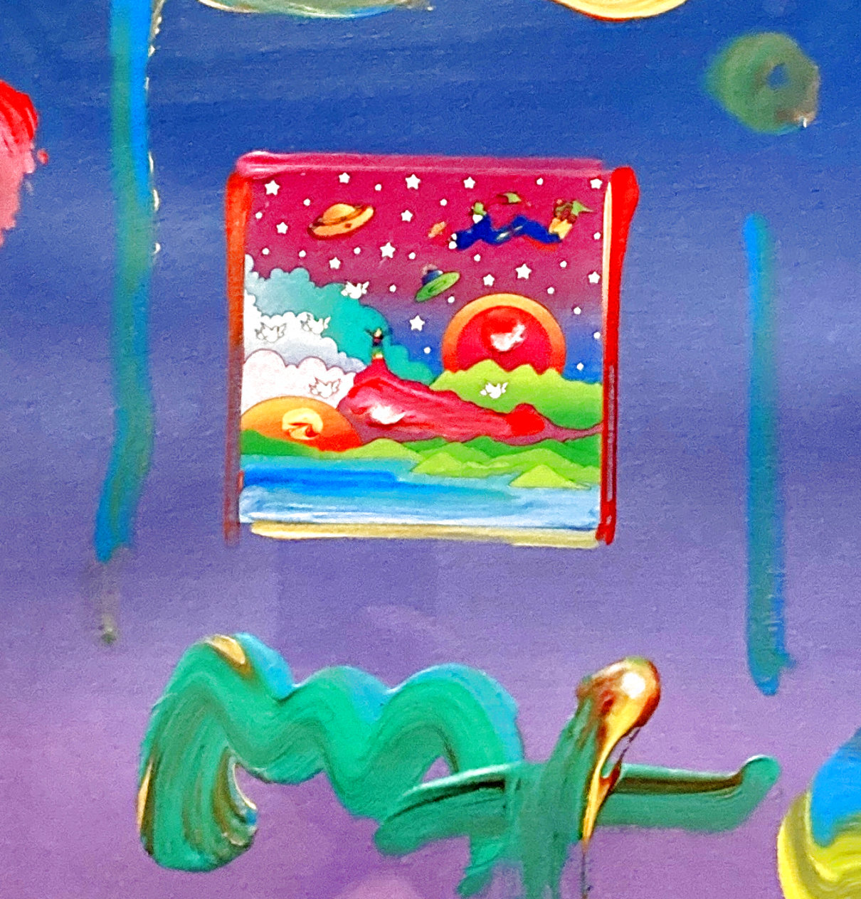 Cosmic Sunrise Unique 2005 Mixed Media 11x9 by Peter Max - For Sale on ...