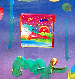 Cosmic Sunrise Unique 2005 24x21 Works on Paper (not prints) - Peter Max Cosmic Sunrise Unique 2005 24x21 Works on Paper (not prints) - Peter Max