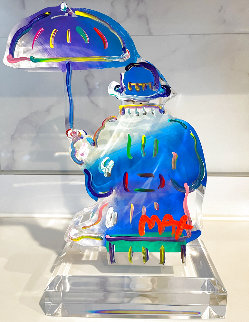 Umbrella Man Ver. III Acrylic Sculpture Unique 2017 12 in Sculpture - Peter Max Umbrella Man Ver. III Acrylic Sculpture Unique 2017 12 in Sculpture - Peter Max