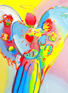 Angel With Heart 2015 Limited Edition Print - Peter Max Angel With Heart 2015 Limited Edition Print - Peter Max