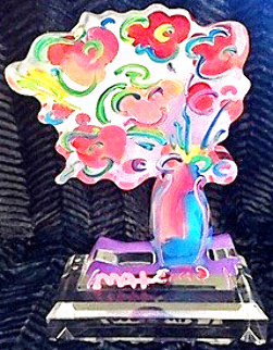 Vase of Flowers Unique Acrylic Sculpture 2016 12 in Sculpture - Peter Max Vase of Flowers Unique Acrylic Sculpture 2016 12 in Sculpture - Peter Max