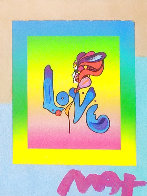 Love on Blends Unique 18x16 Works on Paper (not prints) by Peter Max - 0 Love on Blends Unique 18x16 Works on Paper (not prints) by Peter Max - 0