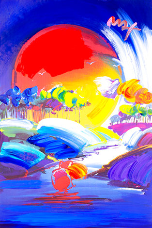 Without Borders II     2007  Embellished Poster Unique Works on Paper (not prints) - Peter Max