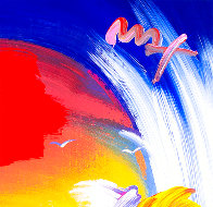 Without Borders II     2007  Embellished Poster Unique Works on Paper (not prints) by Peter Max - 1