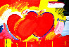 Two Hearts As One   2007  Heavily Embellished Unique Poster Works on Paper (not prints) by Peter Max - 0