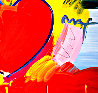 Two Hearts As One   2007  Heavily Embellished Unique Poster Works on Paper (not prints) by Peter Max - 1