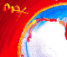 Peace By the Year 2000 unique Embellished Poster Works on Paper (not prints) by Peter Max - 1