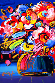Flowers #371 (Blue) 2008 Unique Heavily Embellished Poster 36x24 (Max#283970) Works on Paper (not prints) - Peter Max Flowers #371 (Blue) 2008 Unique Heavily Embellished Poster 36x24 (Max#283970) Works on Paper (not prints) - Peter Max