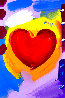Valentine 2007 Heavily Embellished Unique Poster  36x24 Works on Paper (not prints) by Peter Max - 0