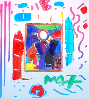 Dega Man Collage, Ver. 1 Unique 1998 14x12 Works on Paper (not prints) - Peter Max Dega Man Collage, Ver. 1 Unique 1998 14x12 Works on Paper (not prints) - Peter Max